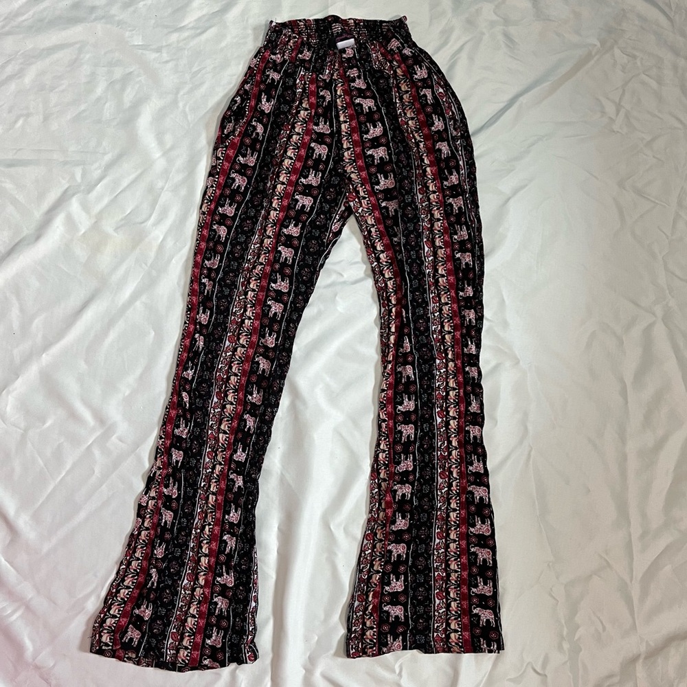 🐘 Elephant Print Stretchy Flare Pants